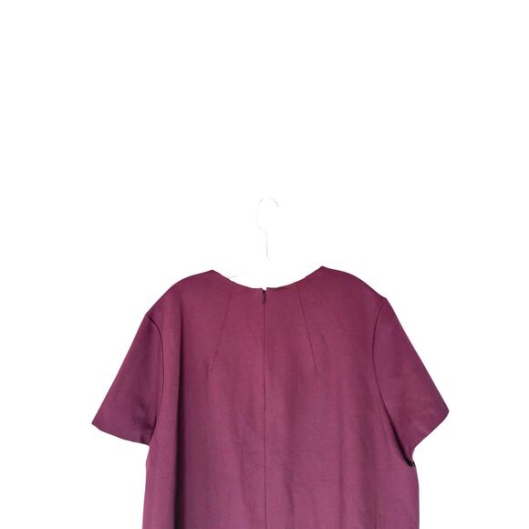 Spanx The Perfect Funnel Top Burgundy Plus Short Sleeve Stretch Casual Size 2X - Picture 8 of 12